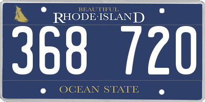 RI license plate 368720