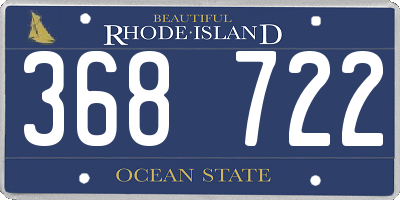 RI license plate 368722
