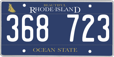 RI license plate 368723