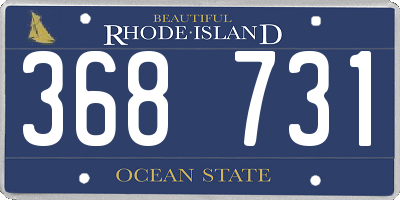 RI license plate 368731