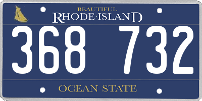 RI license plate 368732
