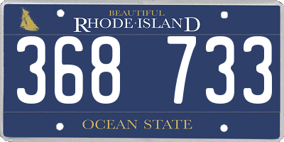 RI license plate 368733