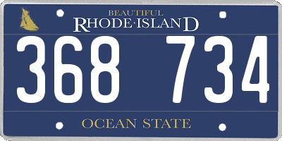 RI license plate 368734