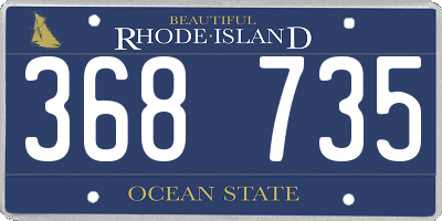 RI license plate 368735