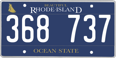 RI license plate 368737