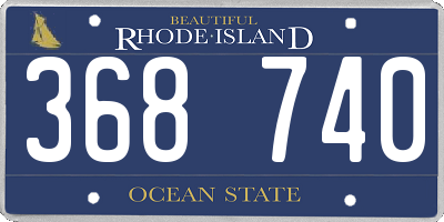 RI license plate 368740