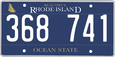 RI license plate 368741