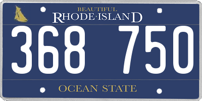 RI license plate 368750