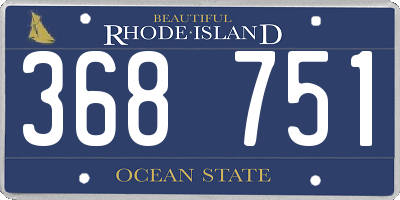 RI license plate 368751
