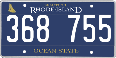RI license plate 368755