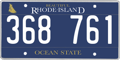 RI license plate 368761