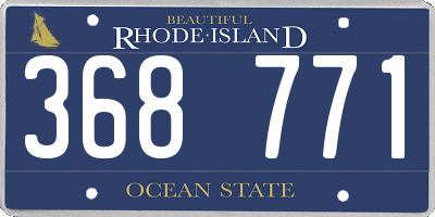 RI license plate 368771