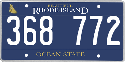 RI license plate 368772