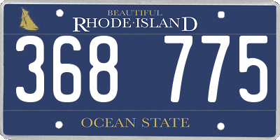 RI license plate 368775