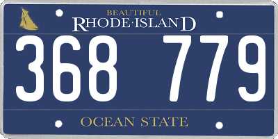 RI license plate 368779