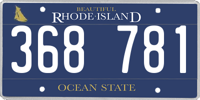 RI license plate 368781