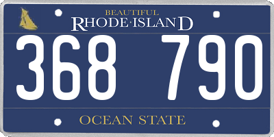 RI license plate 368790