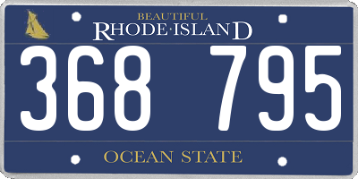 RI license plate 368795