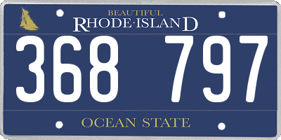 RI license plate 368797