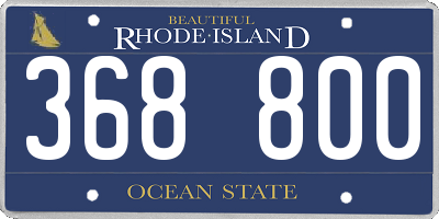 RI license plate 368800