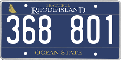 RI license plate 368801
