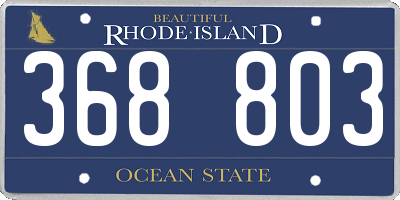 RI license plate 368803