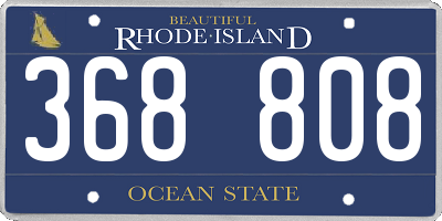 RI license plate 368808