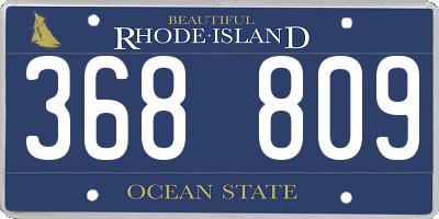 RI license plate 368809