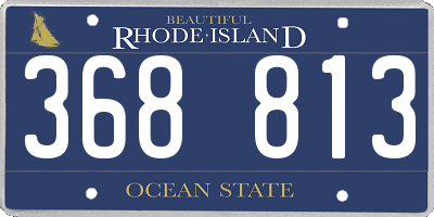 RI license plate 368813