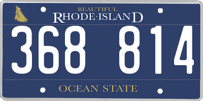RI license plate 368814