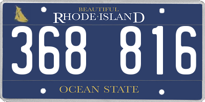 RI license plate 368816