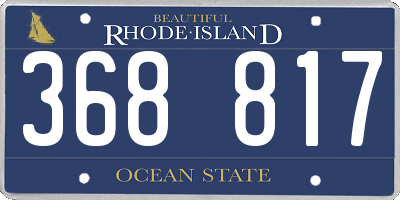RI license plate 368817