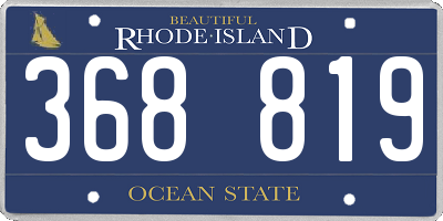 RI license plate 368819