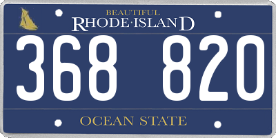 RI license plate 368820