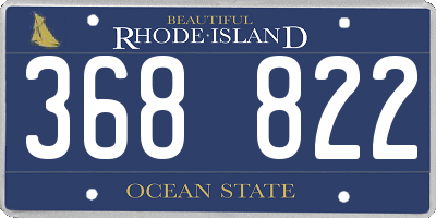 RI license plate 368822