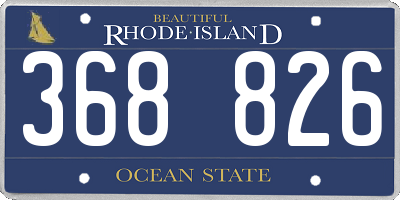 RI license plate 368826
