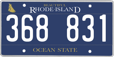 RI license plate 368831