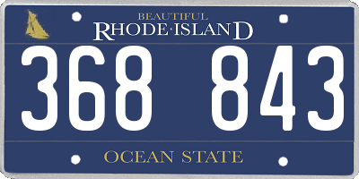 RI license plate 368843