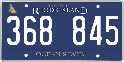RI license plate 368845