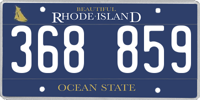 RI license plate 368859