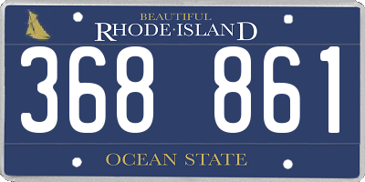 RI license plate 368861
