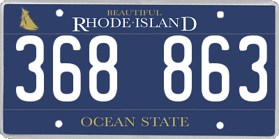 RI license plate 368863
