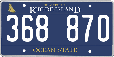 RI license plate 368870
