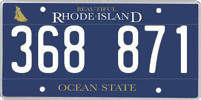 RI license plate 368871