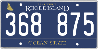 RI license plate 368875