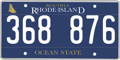 RI license plate 368876
