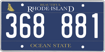 RI license plate 368881