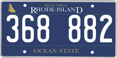 RI license plate 368882