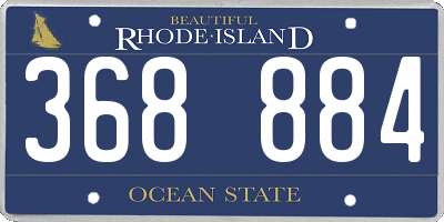 RI license plate 368884
