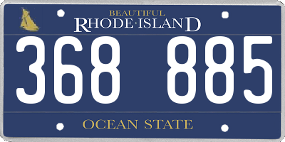 RI license plate 368885